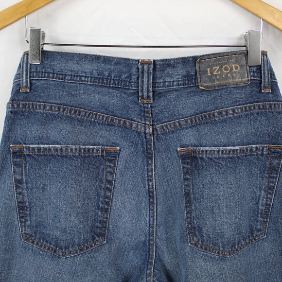 IZOD Men's Blue Denim 5 Pocket Zipper Straight Leg Jeans 32x32 - Picture 6 of 8